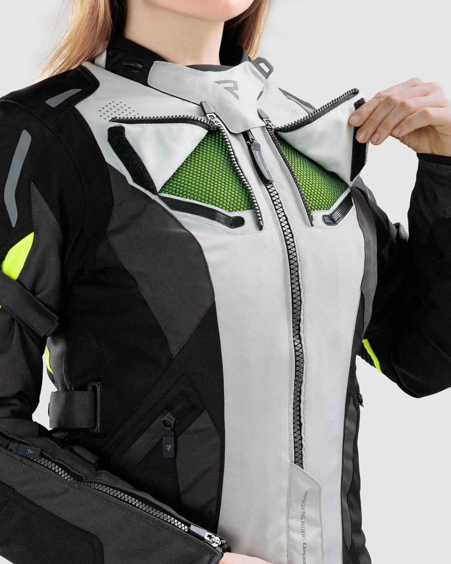 Hiker IV Damen Motorradjacke Grau