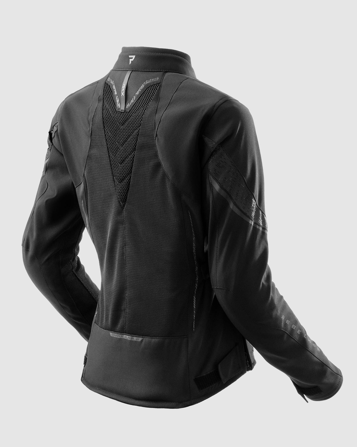 Jax Damen Motorradjacke Schwarz