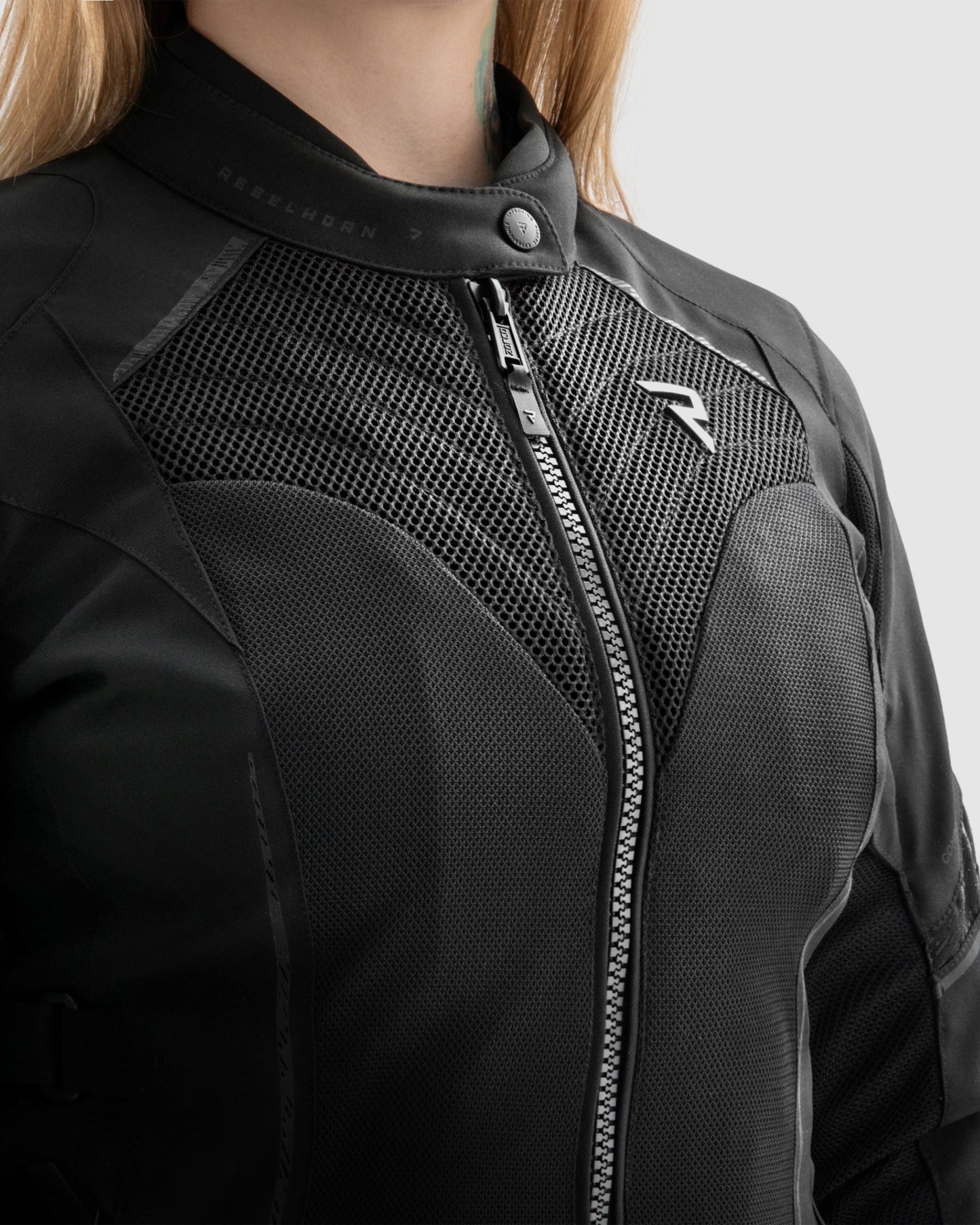 Jax Damen Motorradjacke Schwarz