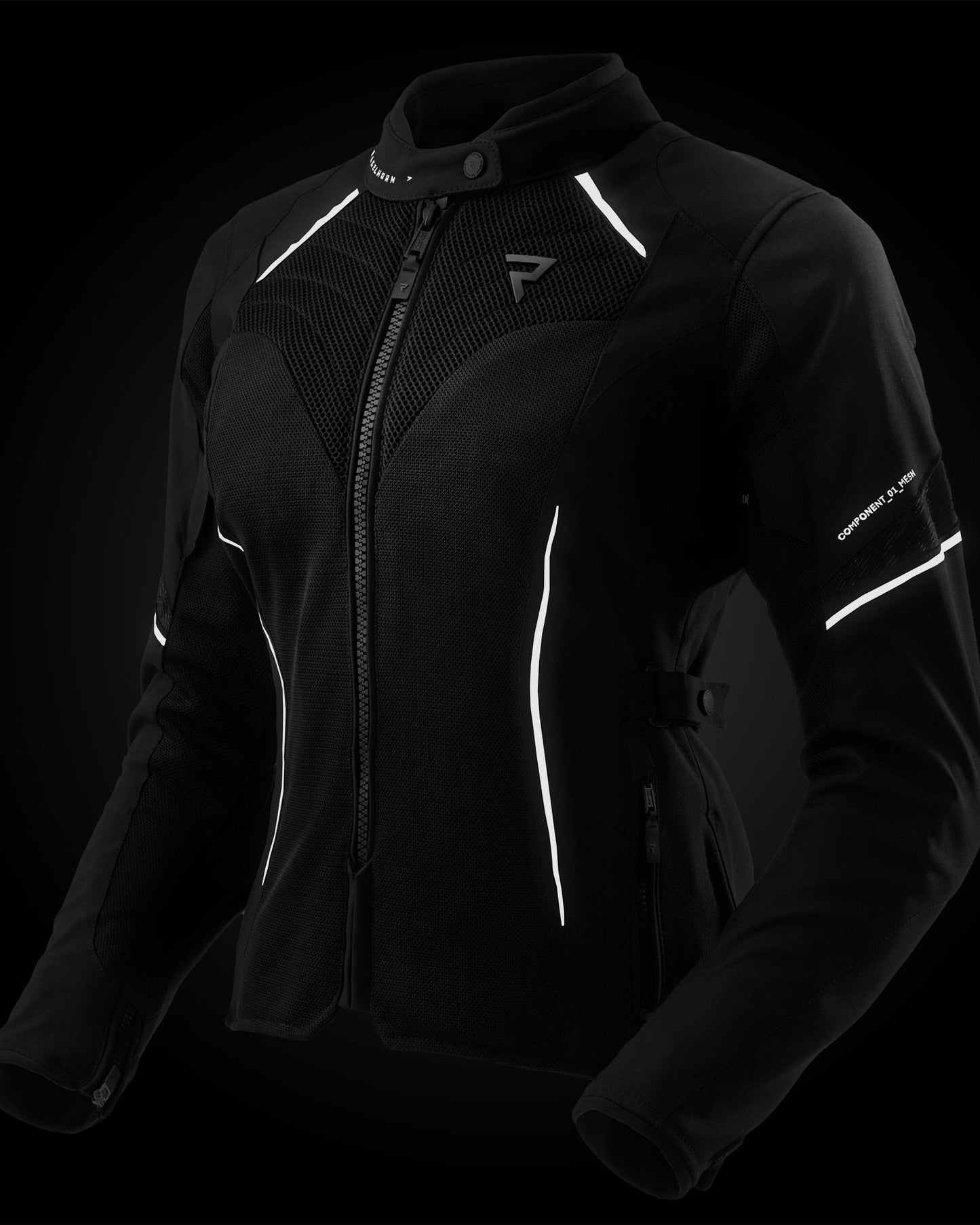 Jax Damen Motorradjacke Schwarz