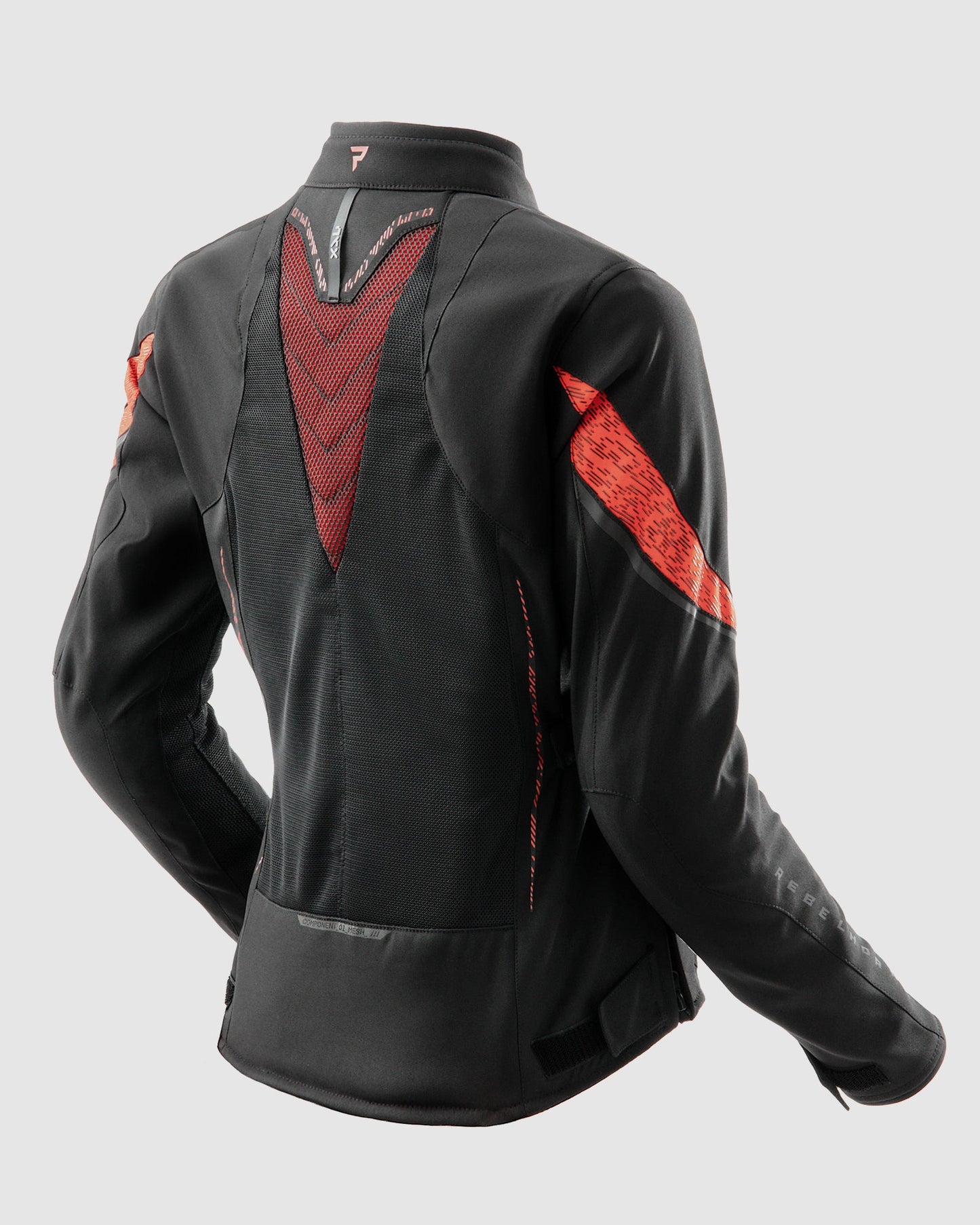Jax Damen Motorradjacke Rot