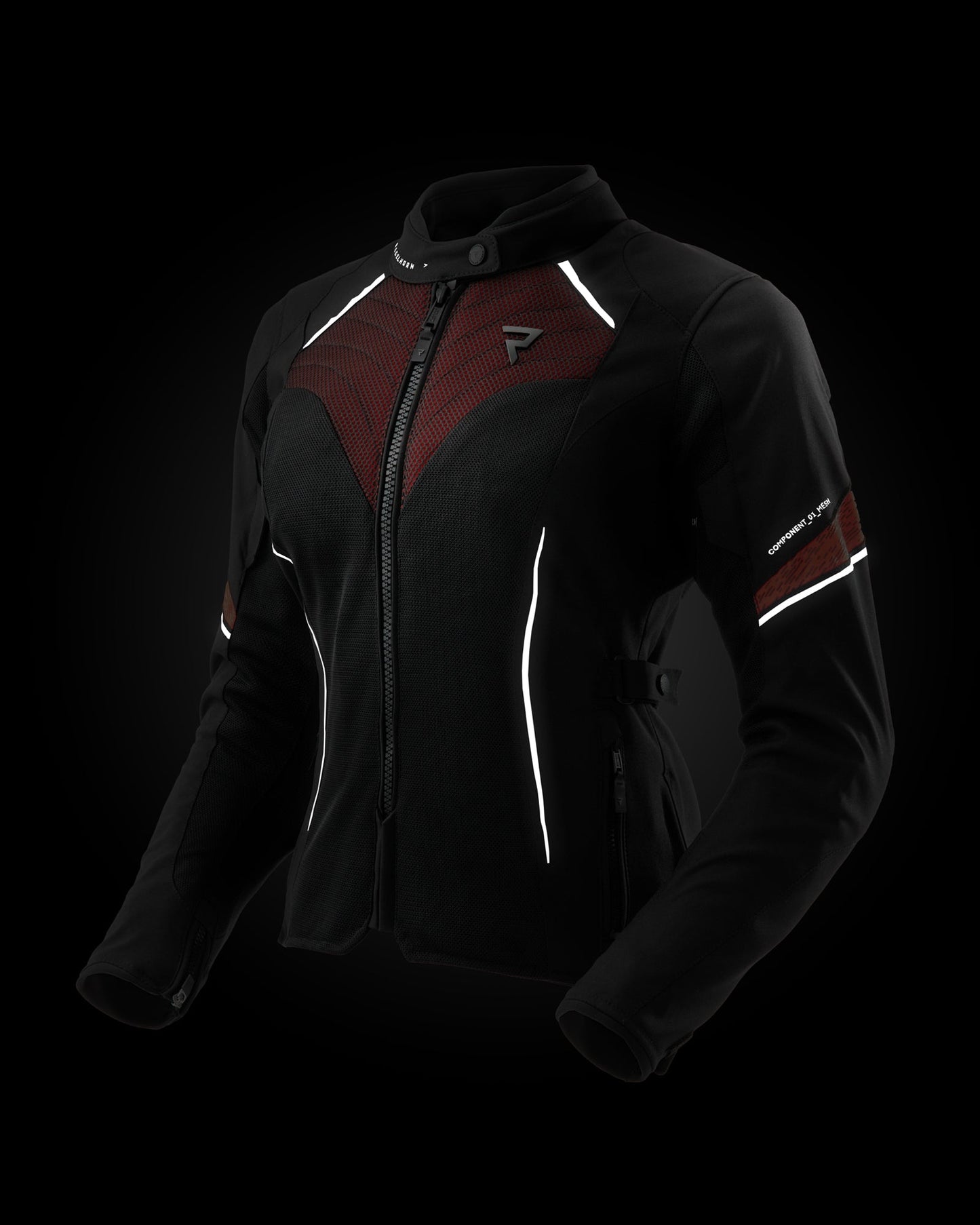 Jax Damen Motorradjacke Rot