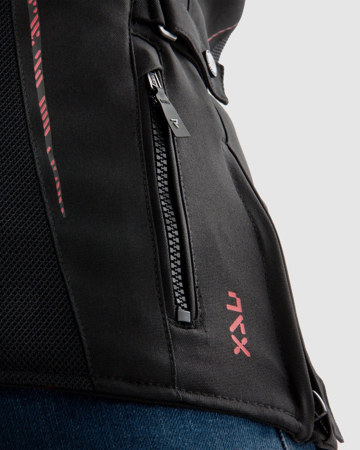 Jax Damen Motorradjacke Rot