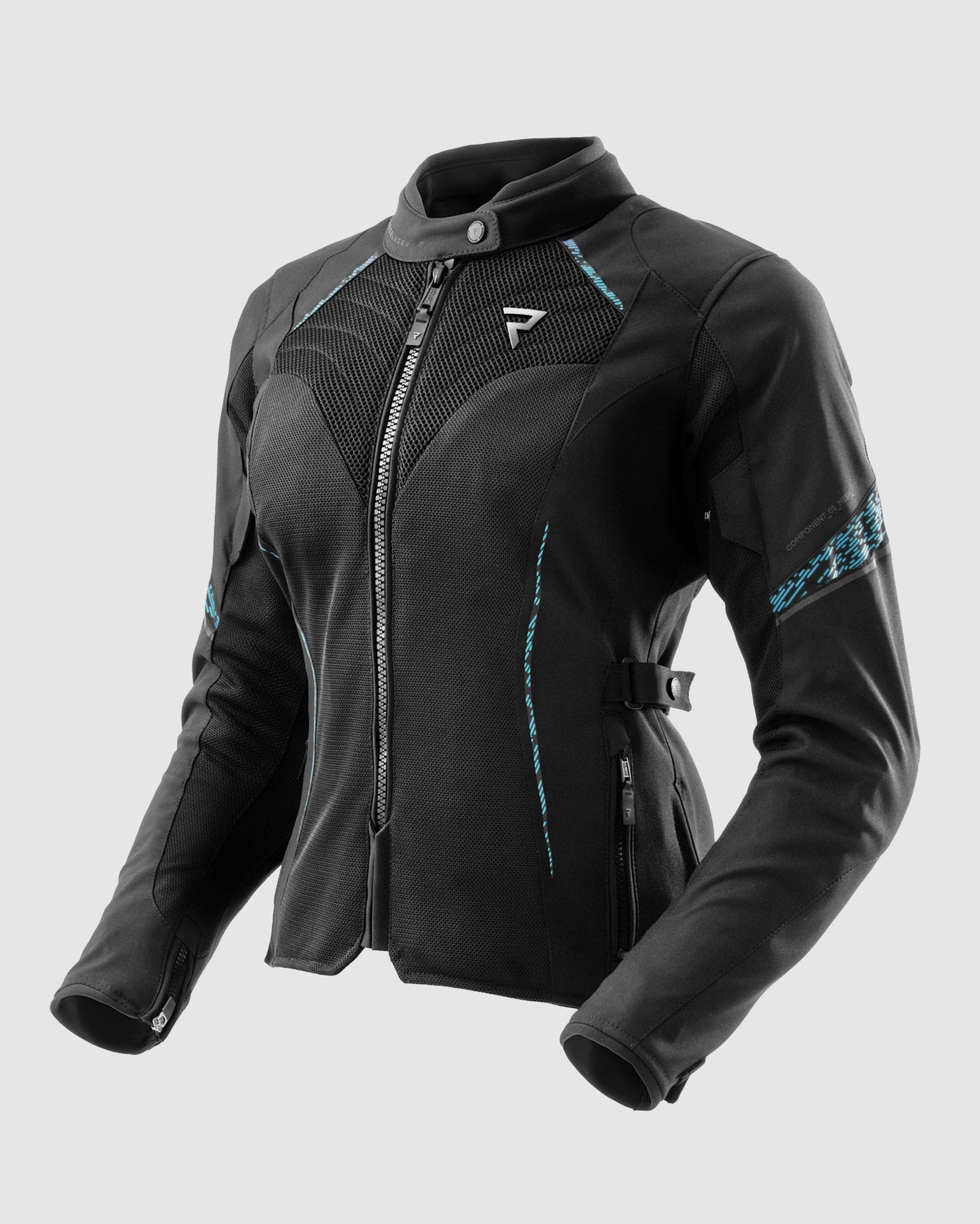 Jax Damen Motorradjacke Blau Lagune