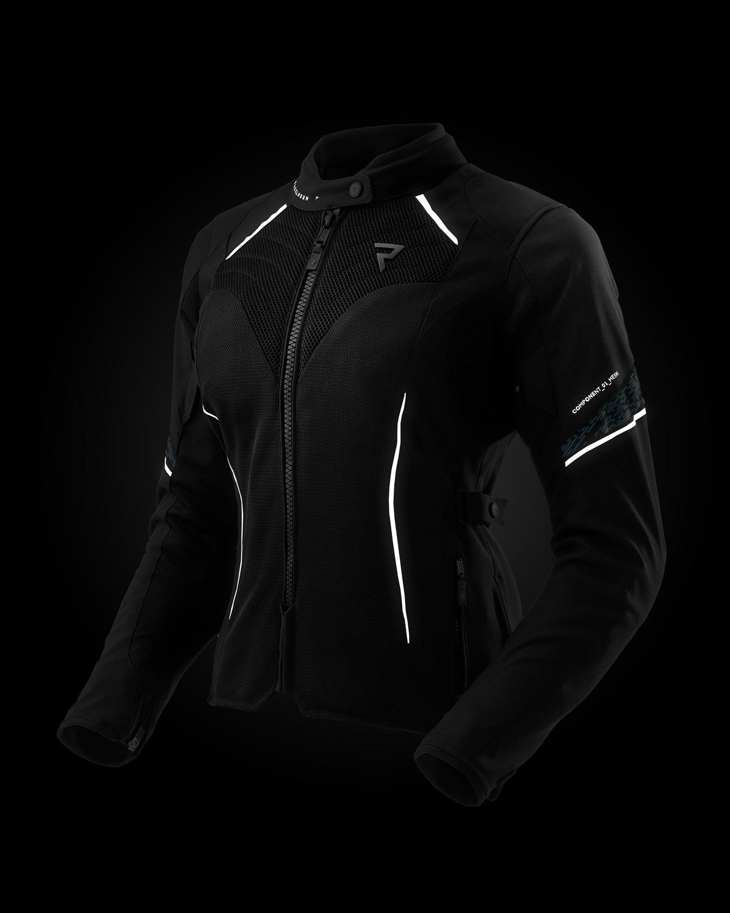 Jax Damen Motorradjacke Blau Lagune