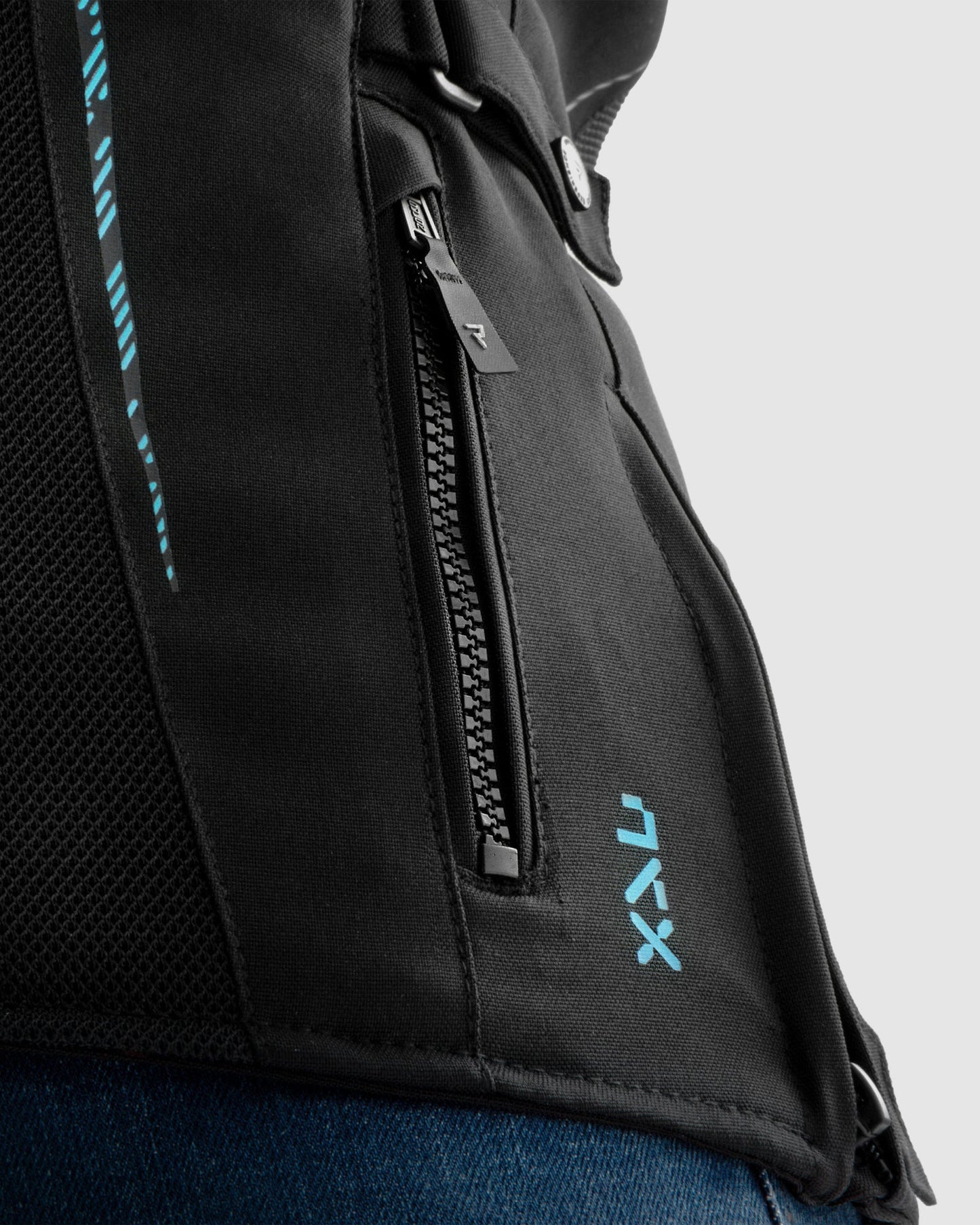 Jax Damen Motorradjacke Blau Lagune