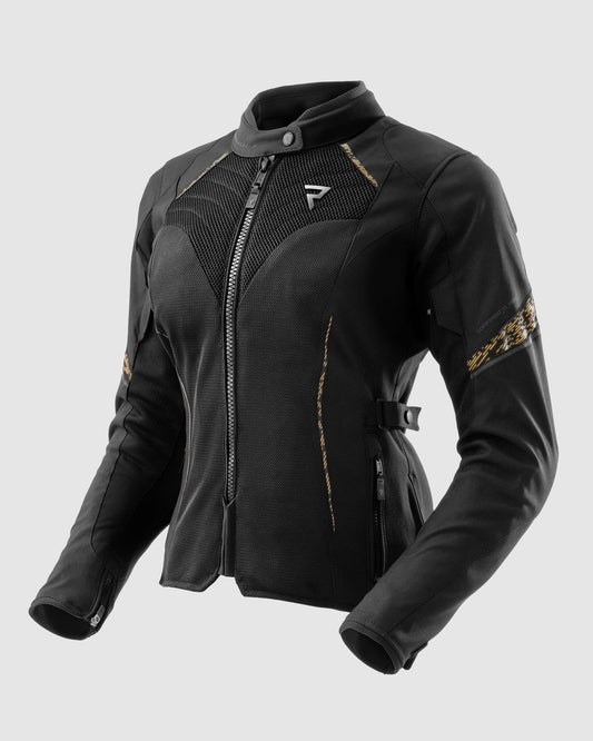 Jax Damen Motorradjacke Gold