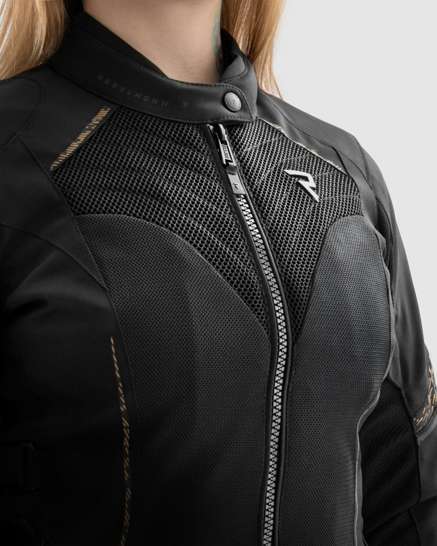 Jax Damen Motorradjacke Gold