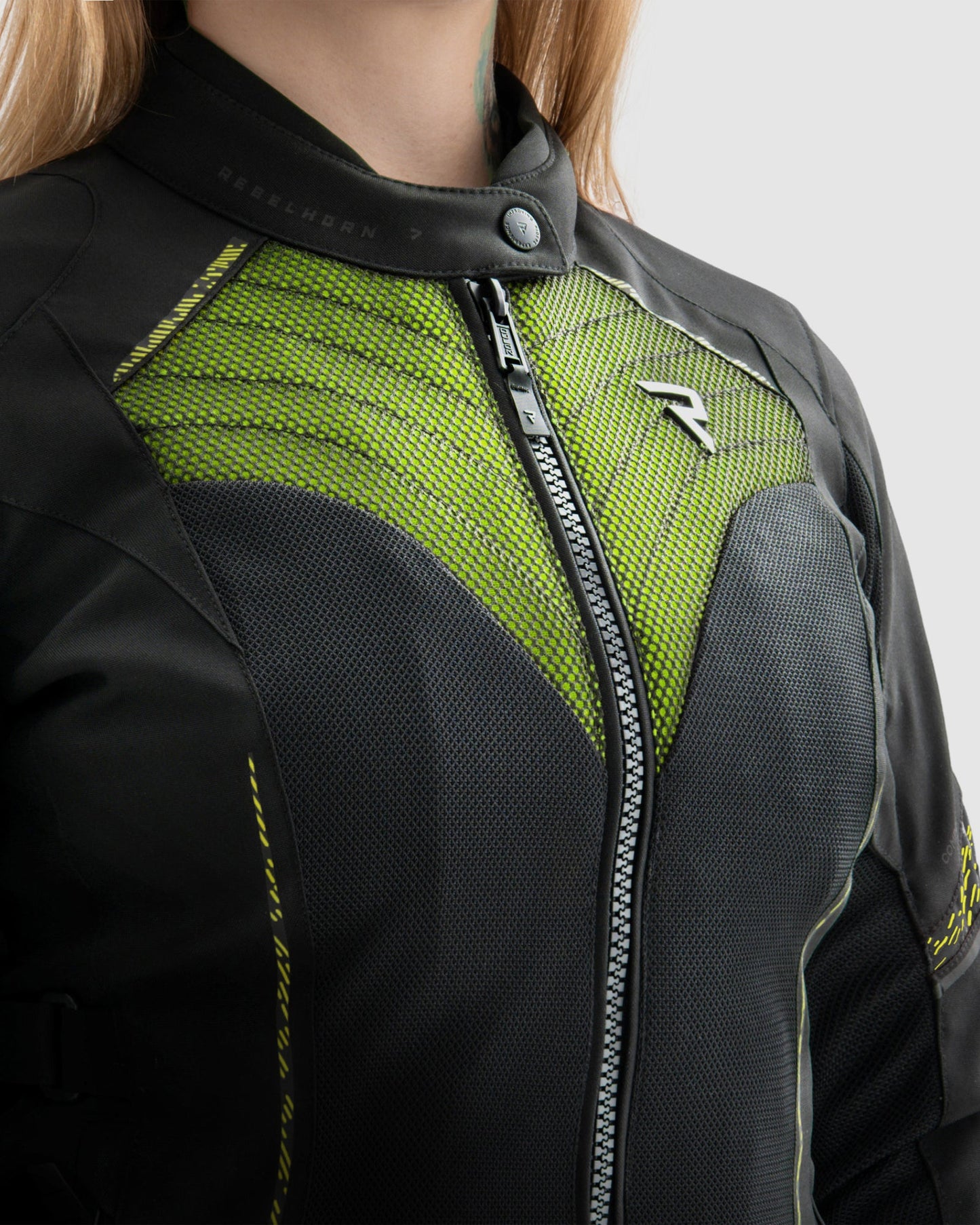 Jax Damen Motorradjacke Grün