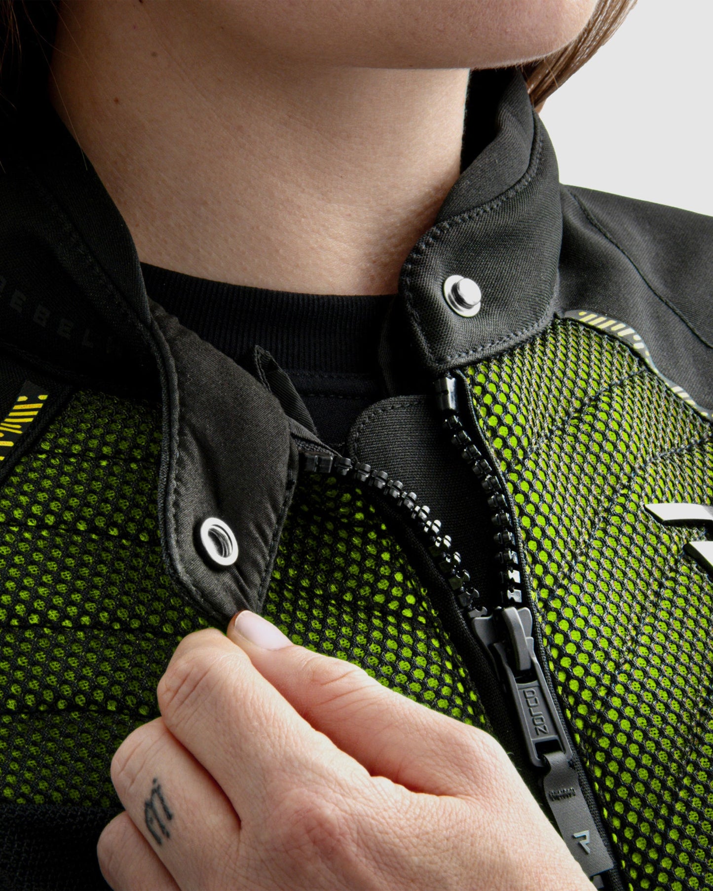 Jax Damen Motorradjacke Grün