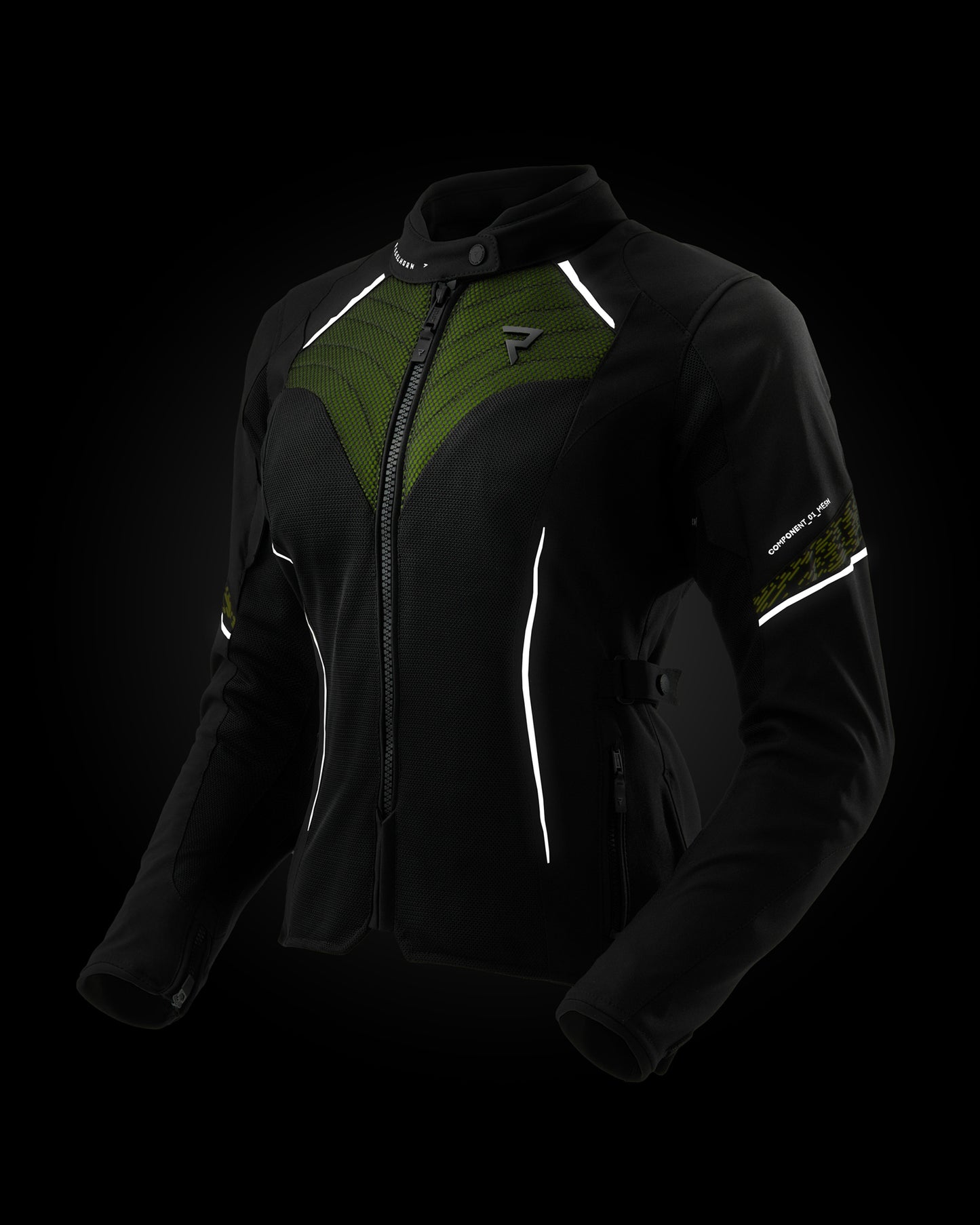 Jax Damen Motorradjacke Grün