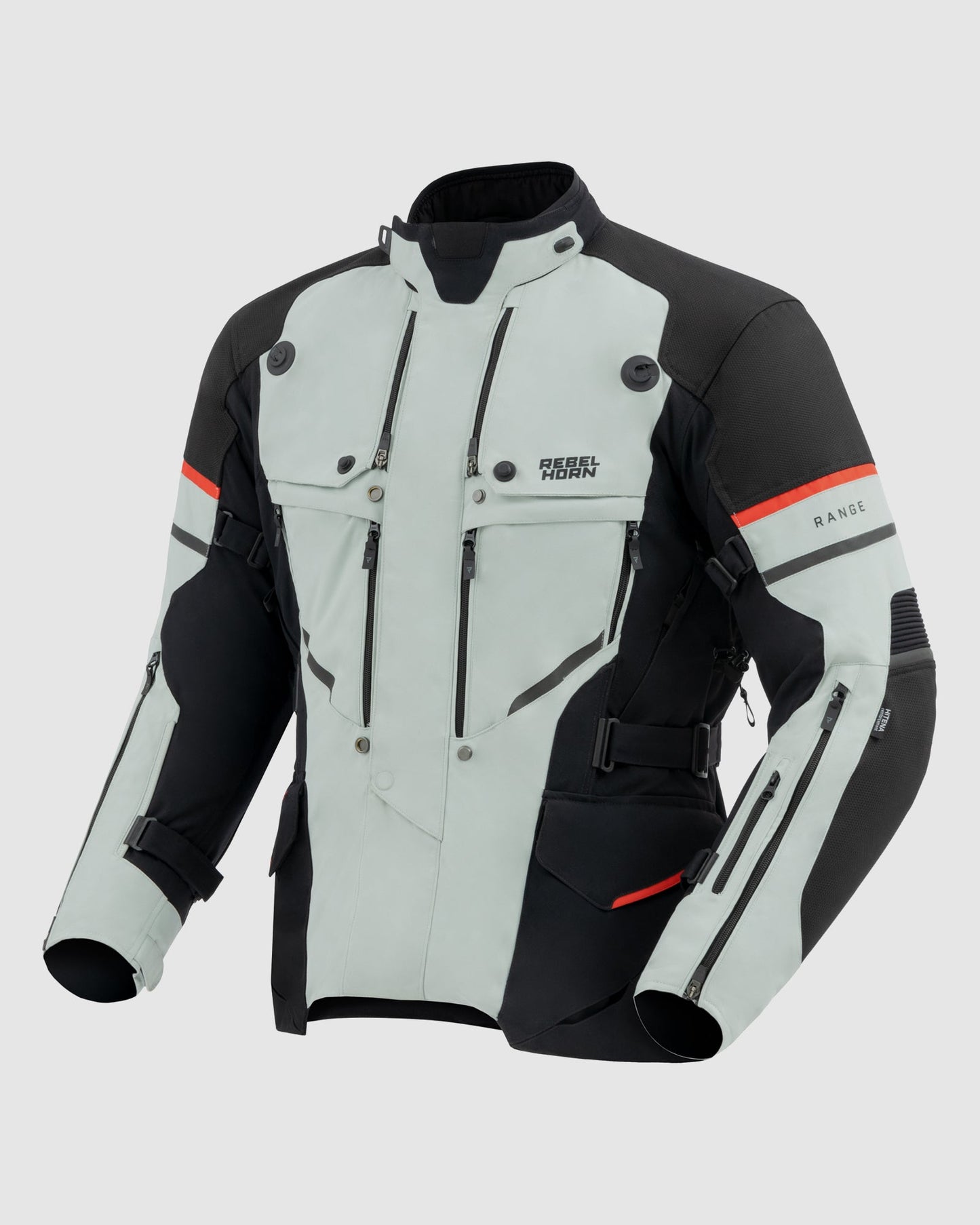 Range Motorradjacke Grau
