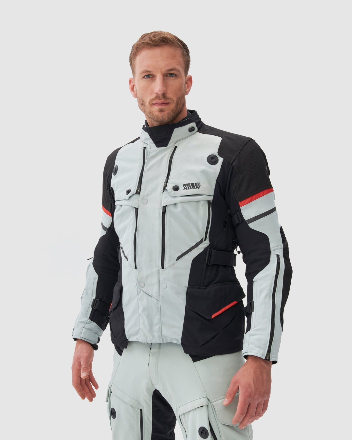 Range Motorradjacke Grau