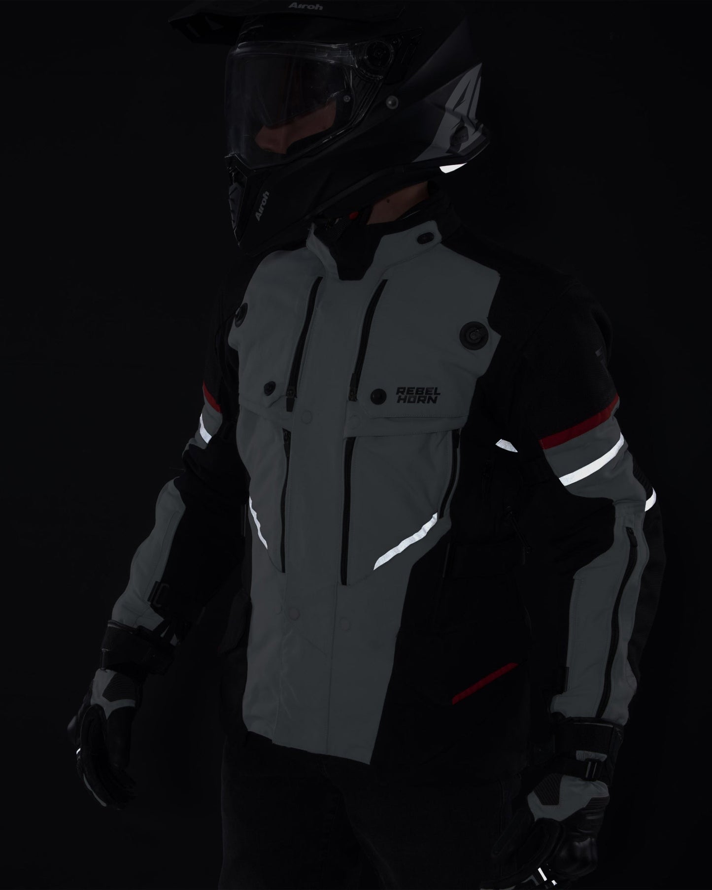 Range Motorradjacke Grau