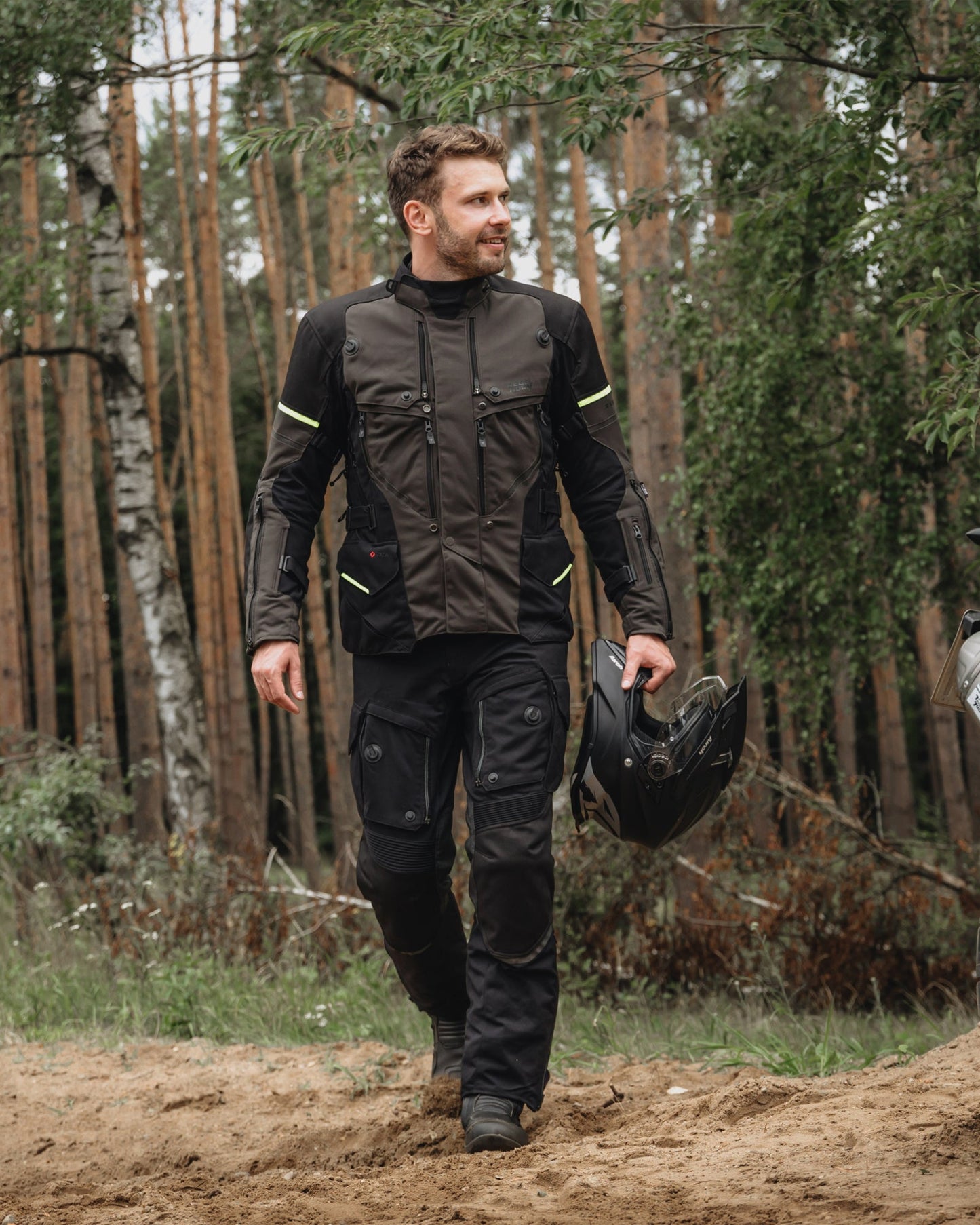 Range Motorradjacke Anthrazi