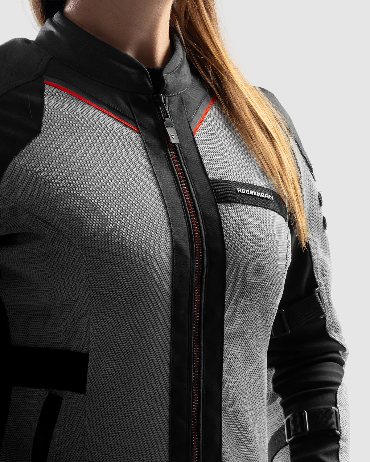 Scandal 3 Motorradjacke Damen Grau