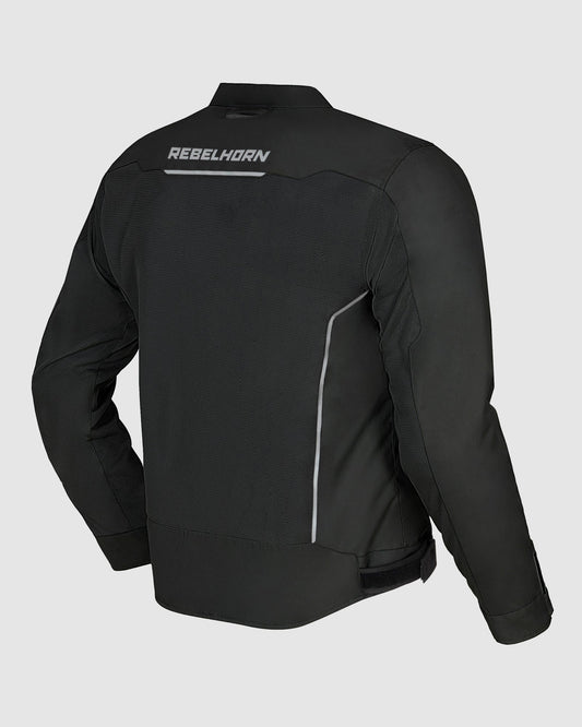 Wave Motorradjacke Schwarz
