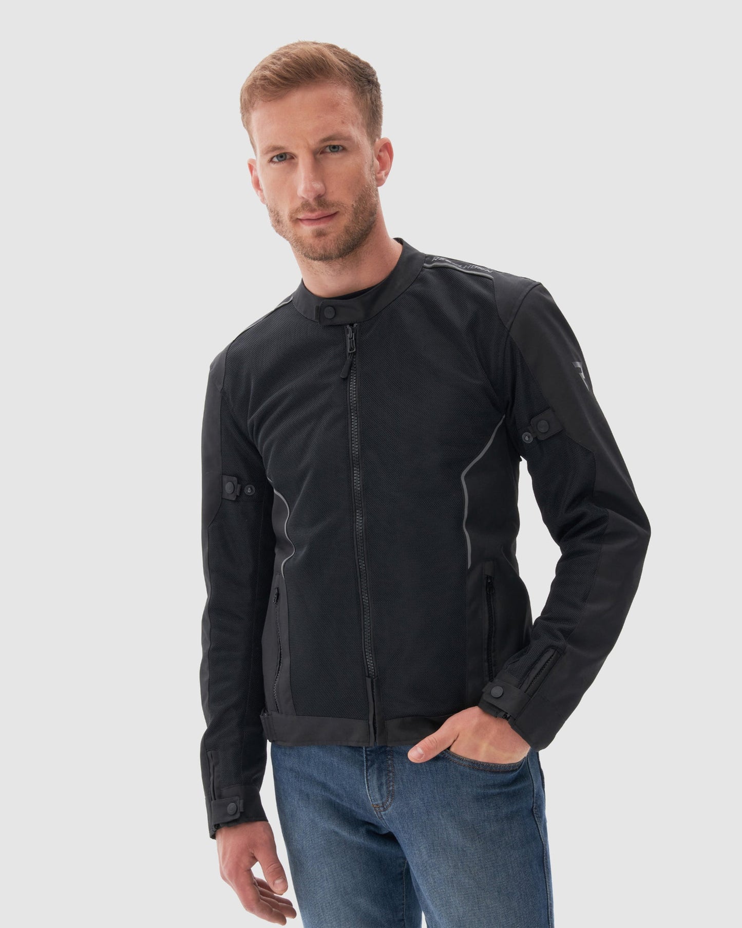 Wave Motorradjacke Schwarz