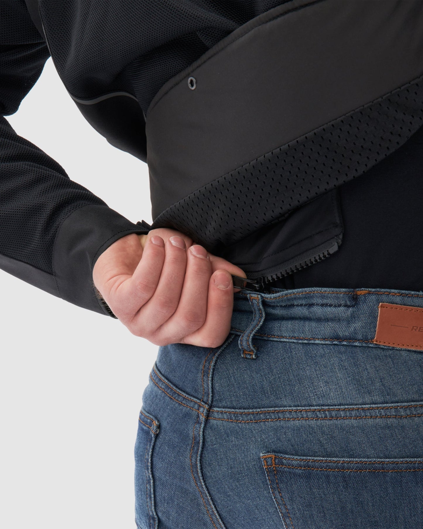 Wave Motorradjacke Schwarz