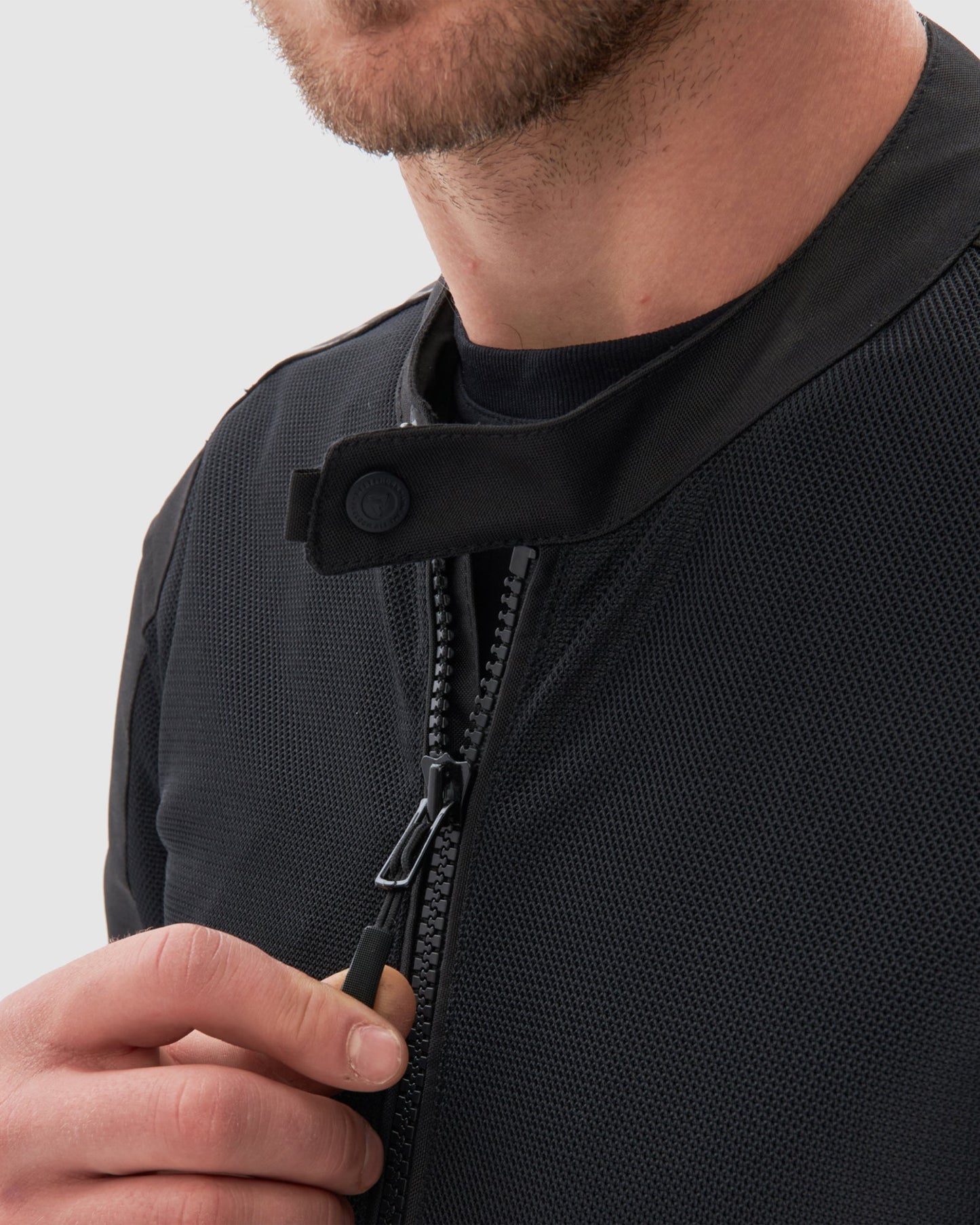 Wave Motorradjacke Schwarz