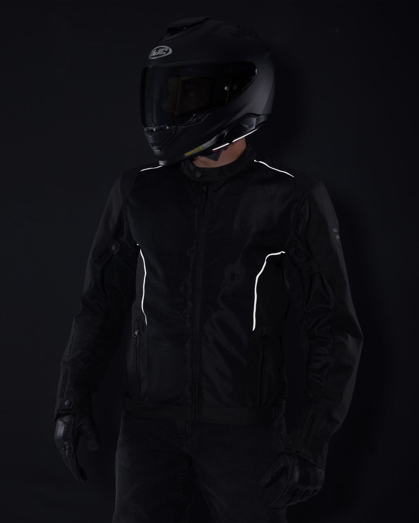 Wave Motorradjacke Schwarz