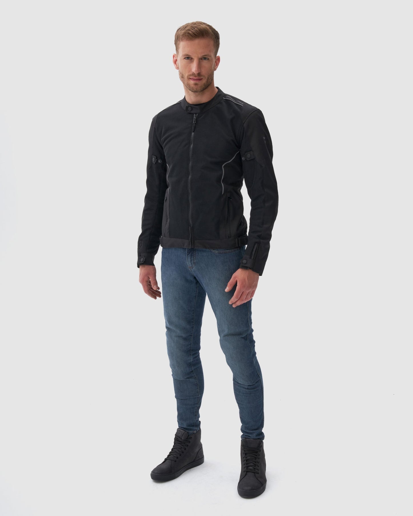Wave Motorradjacke Schwarz
