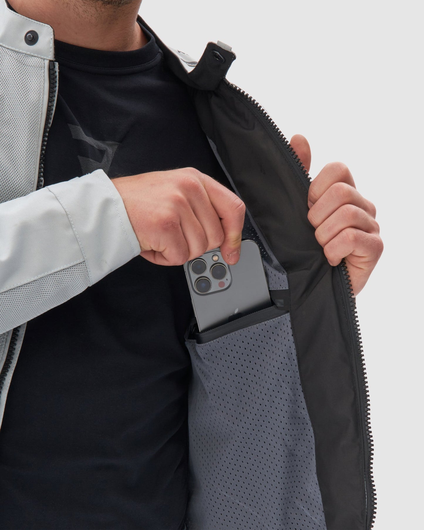 Wave Motorradjacke Grau