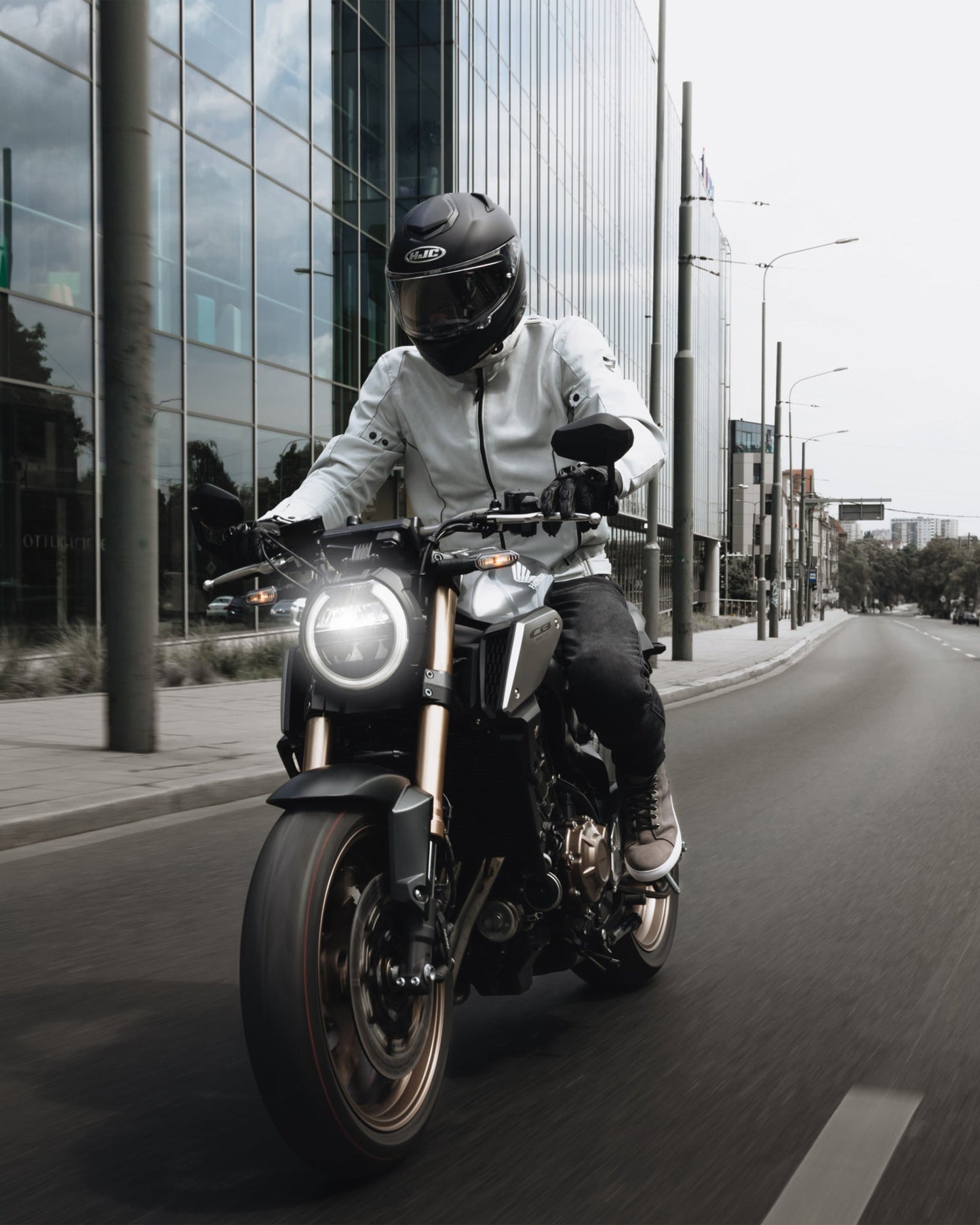 Wave Motorradjacke Grau