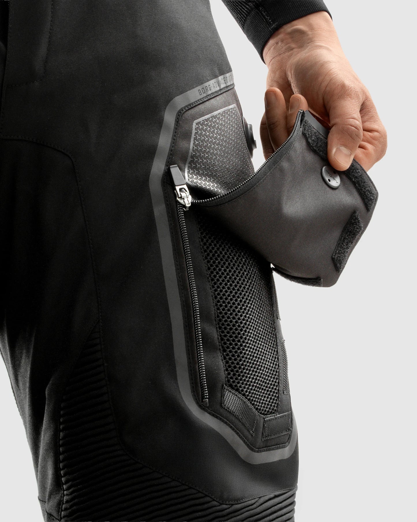 Borg II Motorcycle Pants Black Long Leg