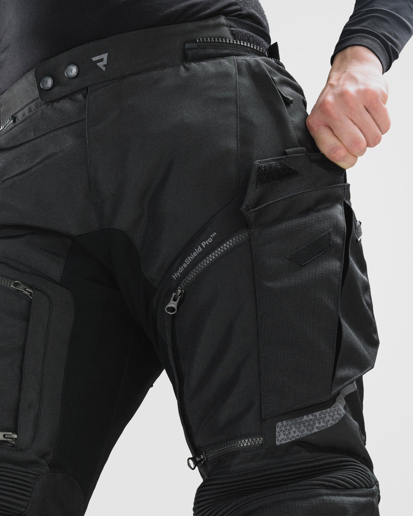 Cubby V Motorradhose Schwarz Lang