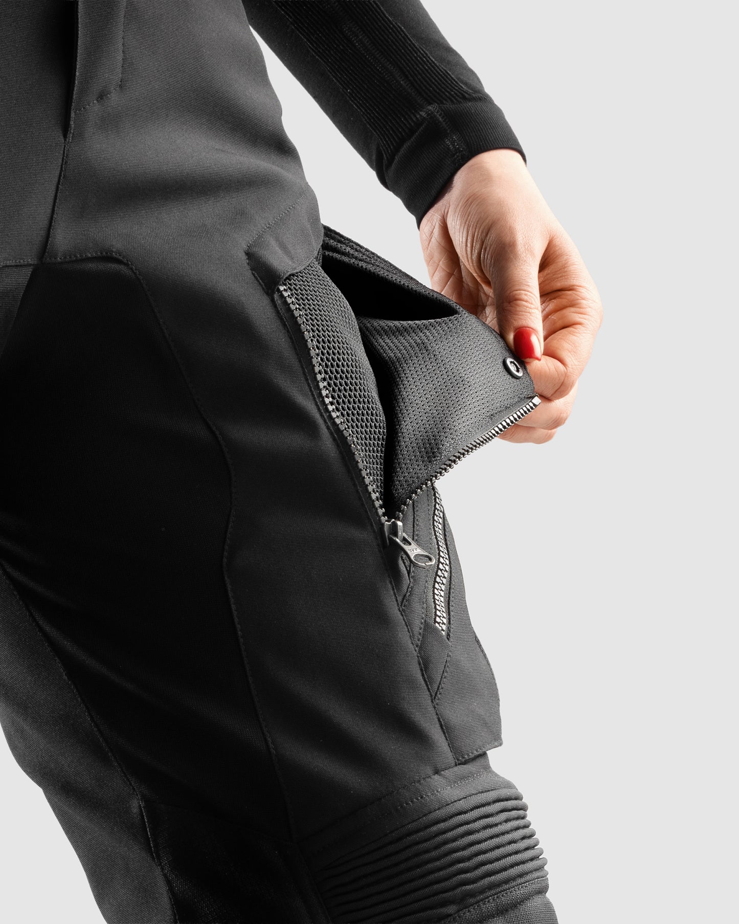 Hardy 3.0 Damen Motorradhose Schwarz Kurz