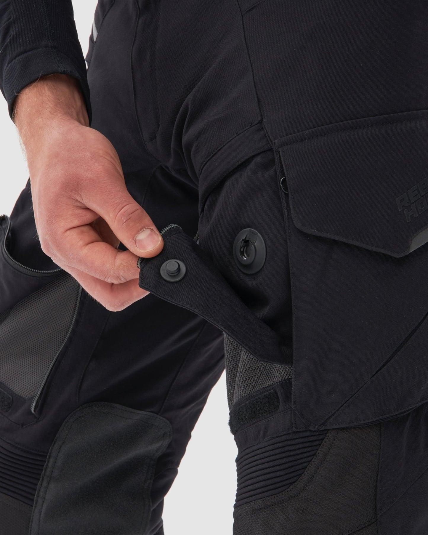 Range Motorradhose Schwarz