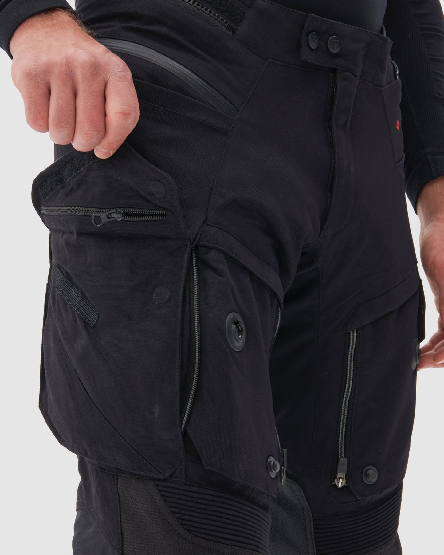 Range Motorradhose Schwarz