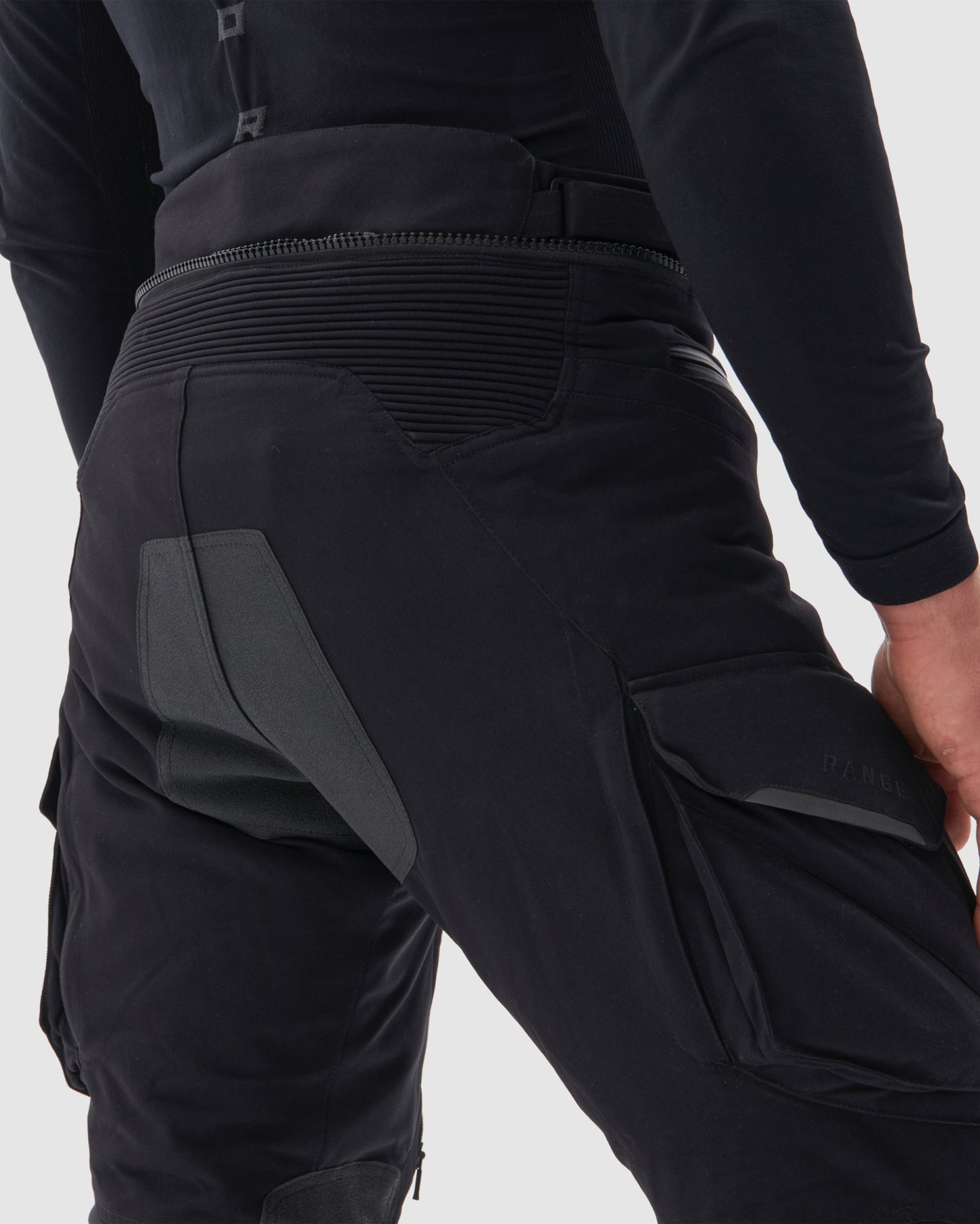 Range Motorradhose Schwarz