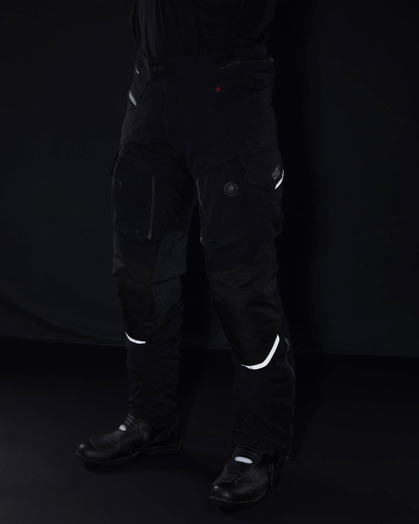 Range Motorradhose Schwarz