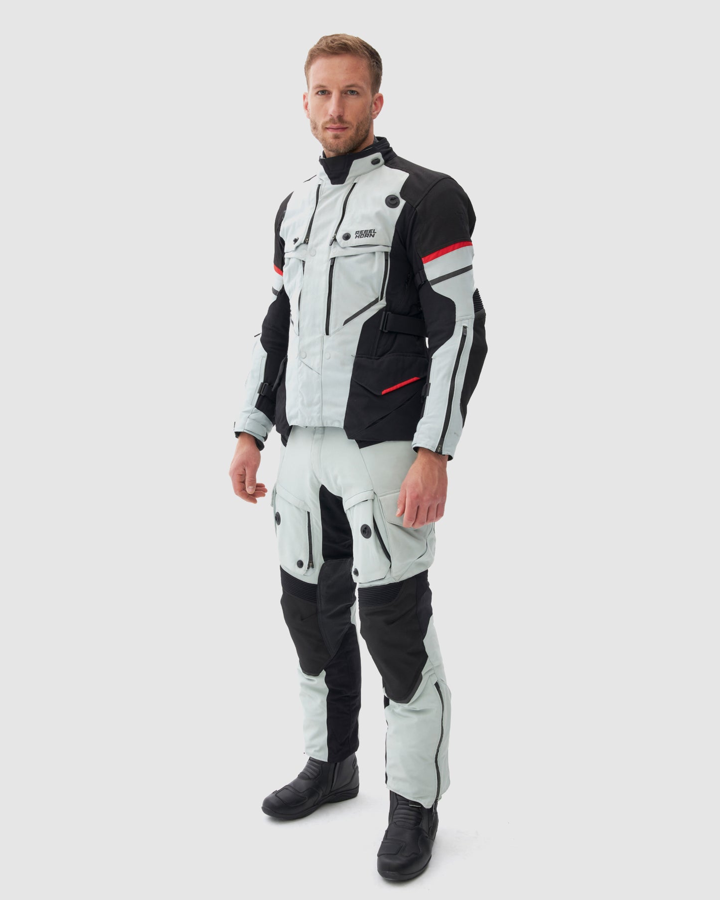 Range Motorradhose Grau