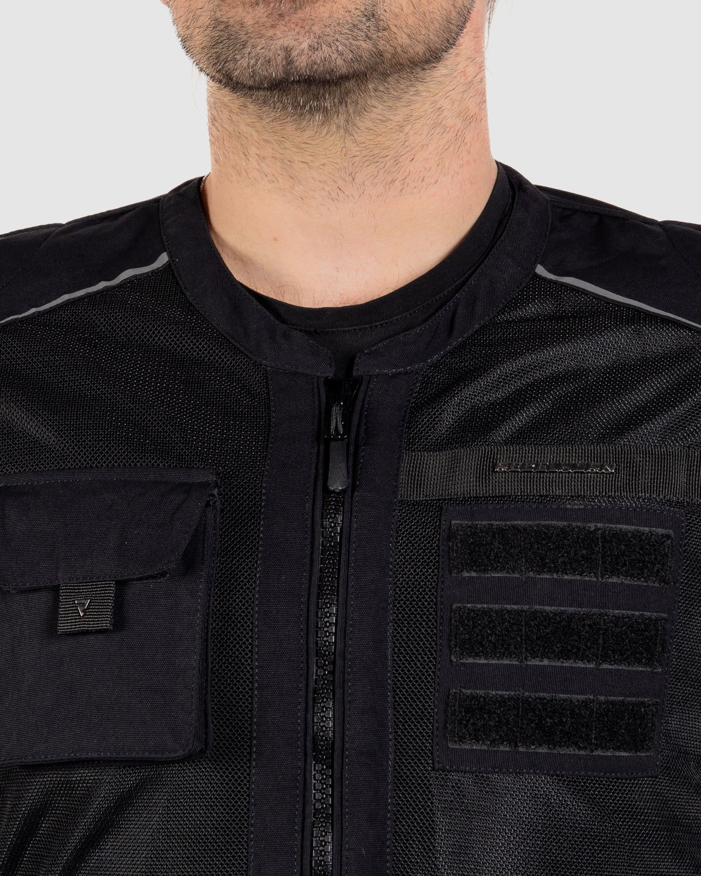 Brutale Motorradjacke Schwarz