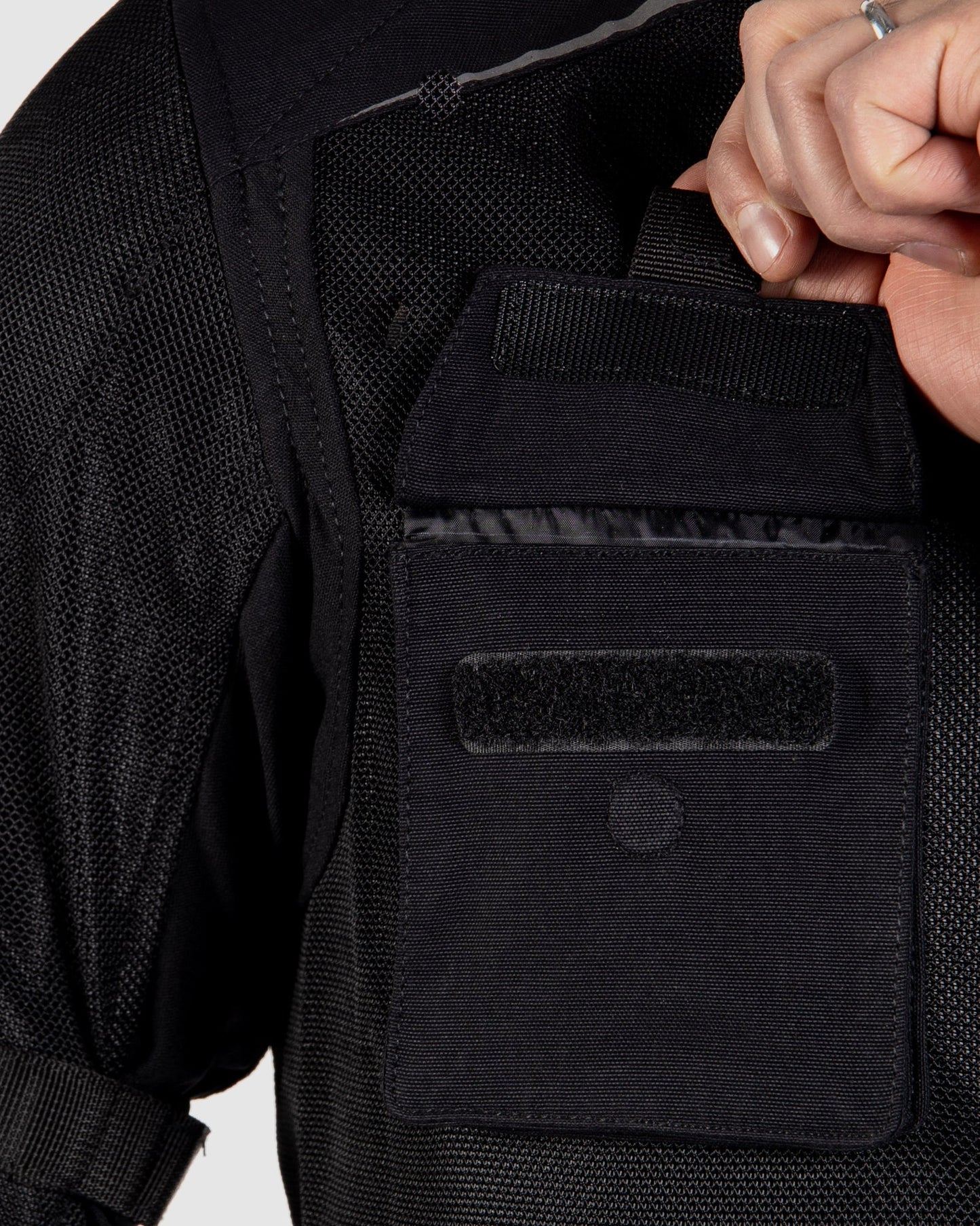 Brutale Motorradjacke Schwarz