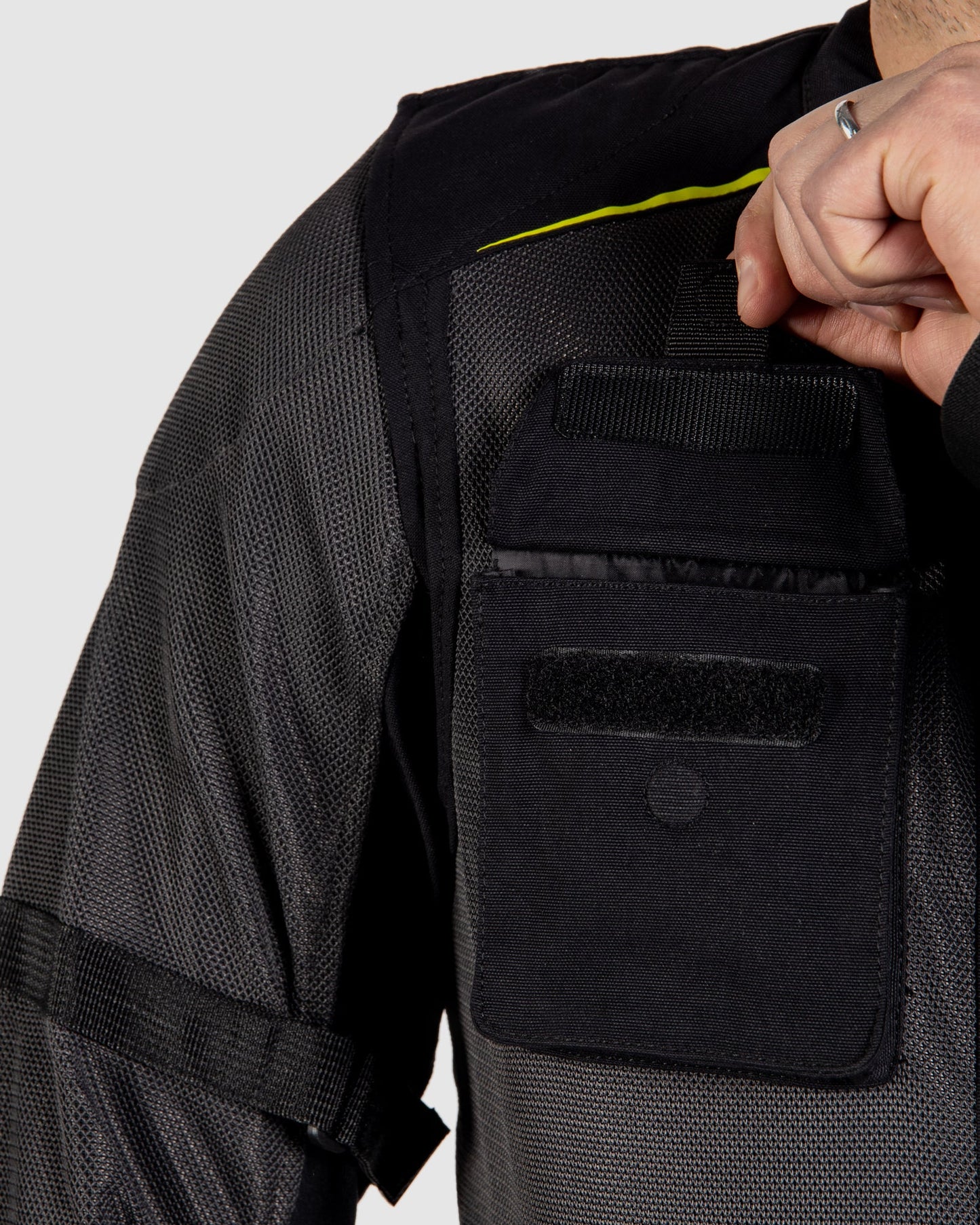 Brutale Motorradjacke Dunkelgrau