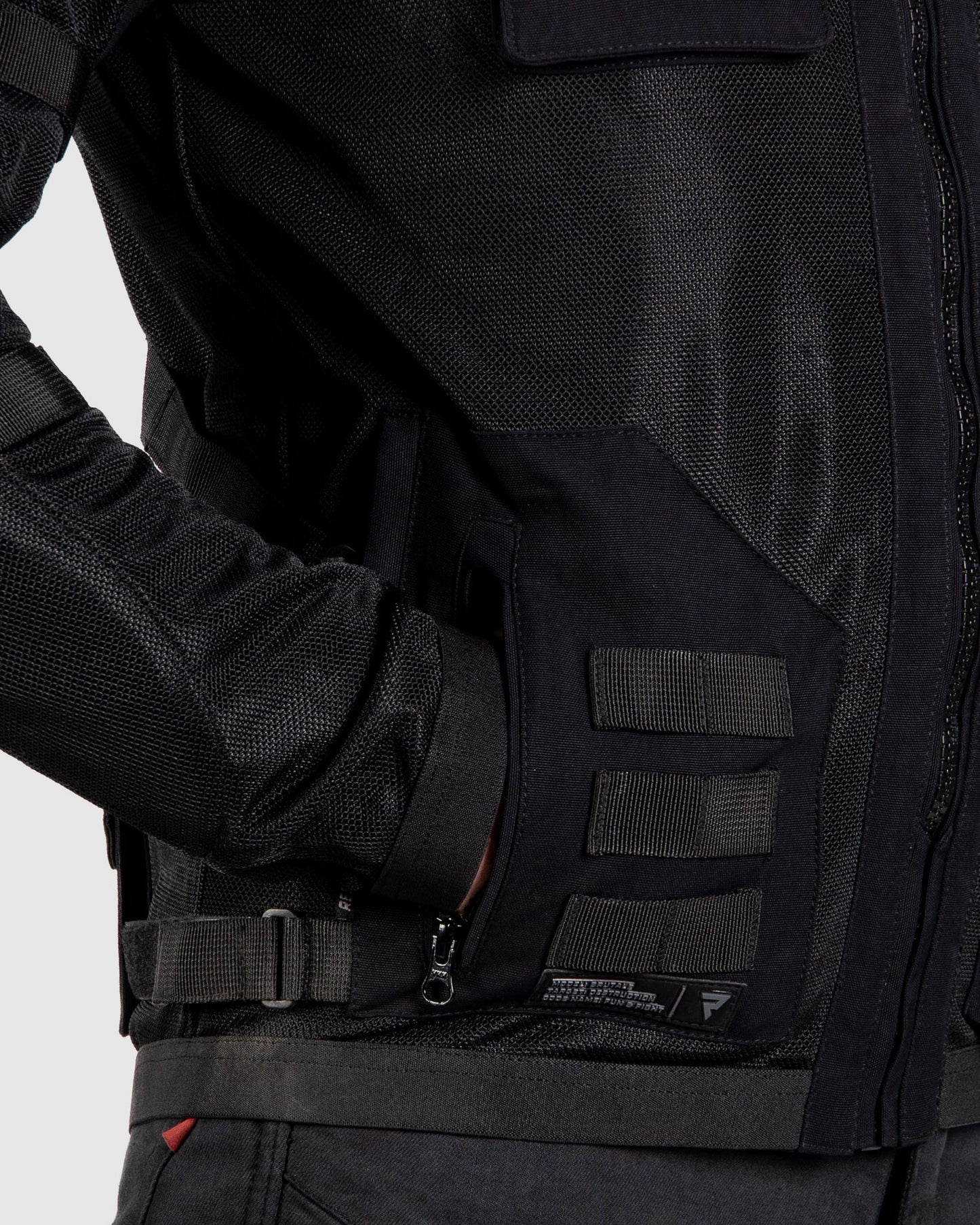 Brutale Motorradjacke Schwarz