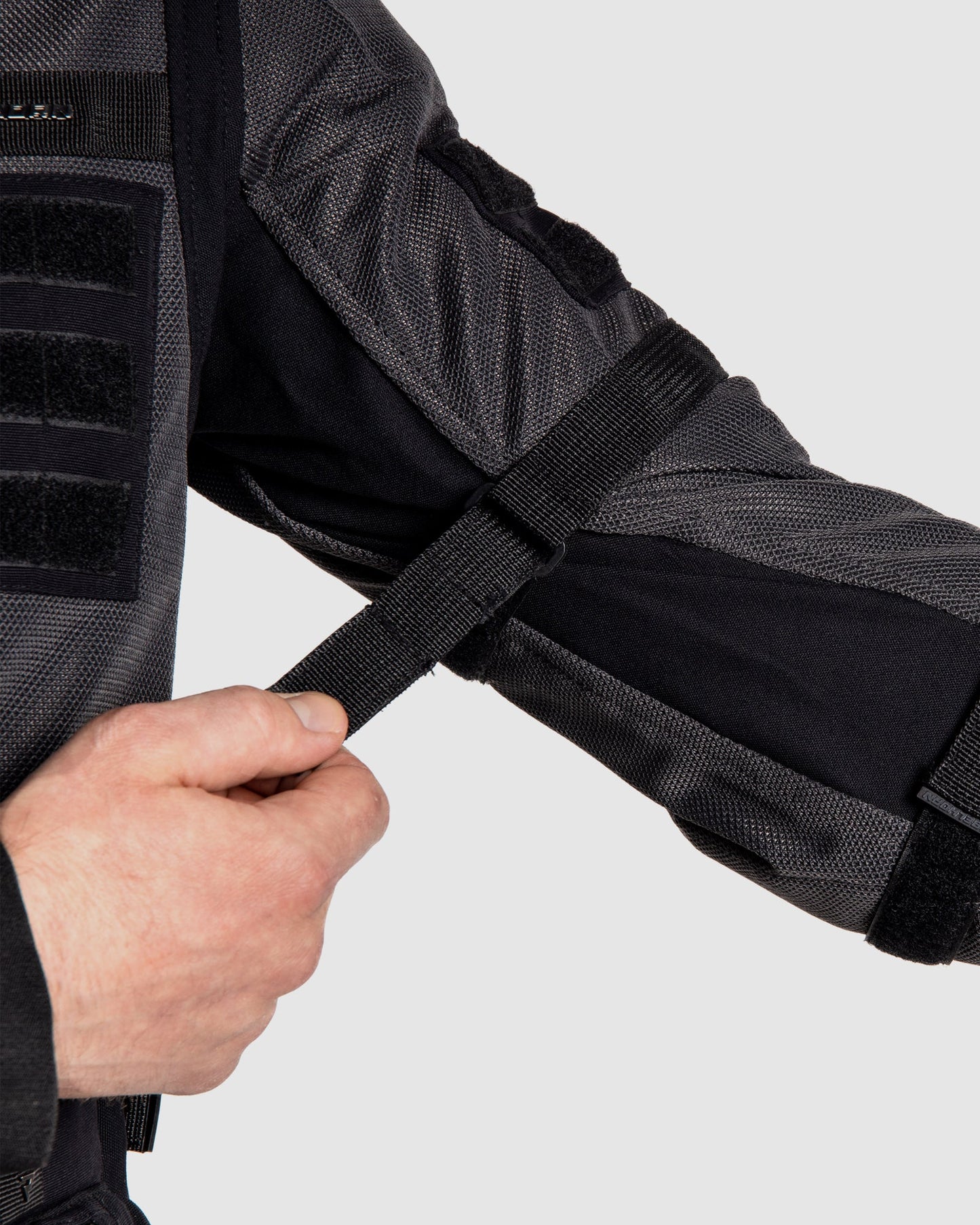 Brutale Motorradjacke Dunkelgrau