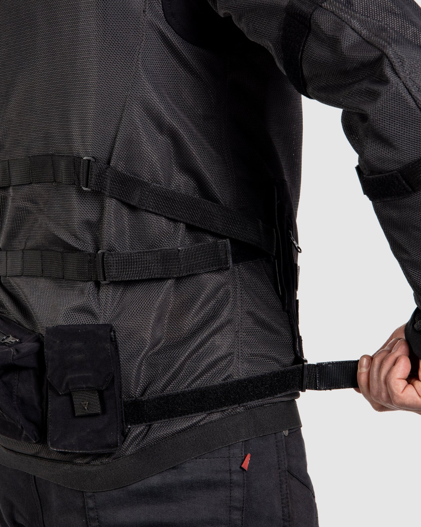 Brutale Motorradjacke Dunkelgrau