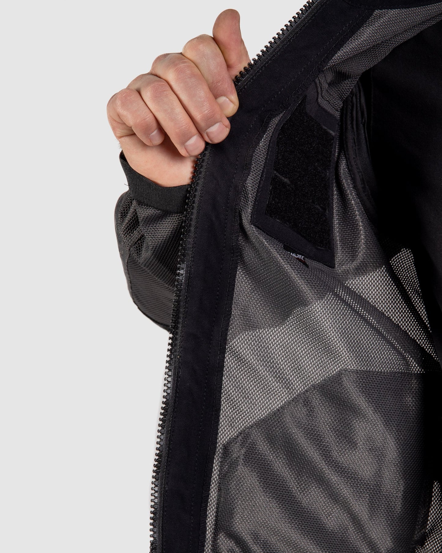 Brutale Motorradjacke Dunkelgrau